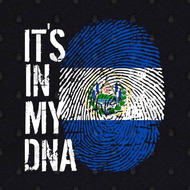 El Salvador Flag Fingerprint My Story DNA Salvadorian by Your Culture & Merch